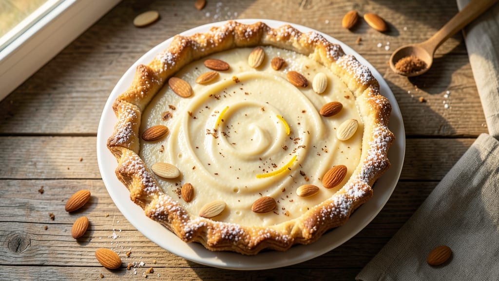 Almond Custard Pie Recipe: Nutty Crunch Meets Silky Vanilla Center