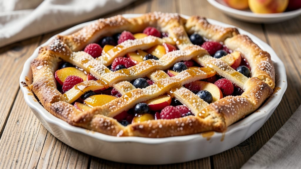 Apple and Mixed Berry Pie Recipe: Double-Fruit Lattice Crunch