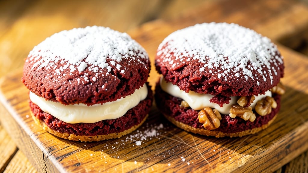 Amish Red Velvet Whoopie Pies Recipe: Deep Chocolatey Cakes With Creamy Filling
