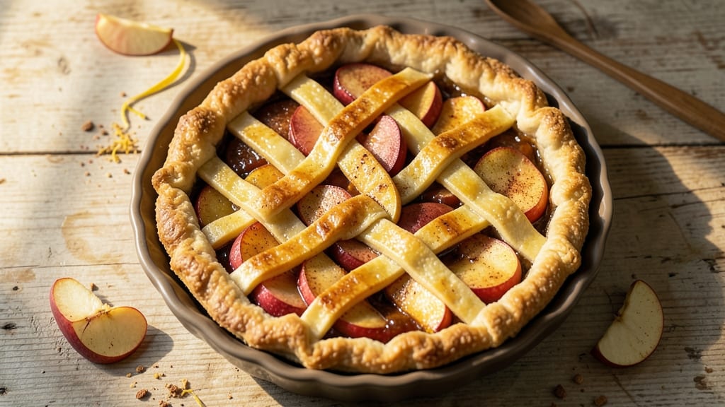 Plush Pippin Apple Pie Recipe: Buttery Lattice Crust Over Spiced Sweetness