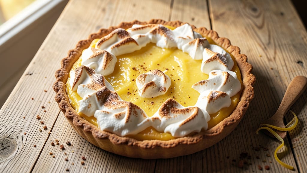 10 Inch Lemon Meringue Pie Recipe: Zesty Tartness With Toasted Meringue Peaks