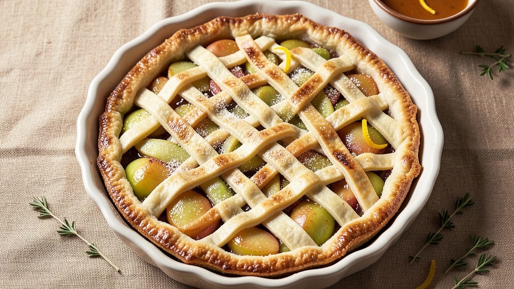 Spy Apple Pie Recipe: Caramelized Topping and Spiced Apple Lattice