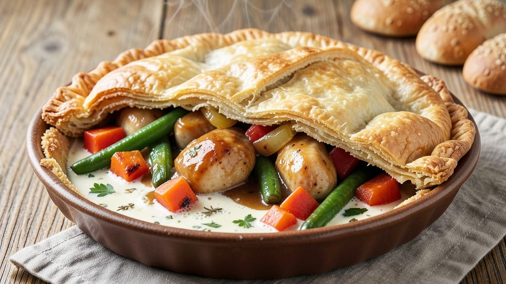 Pot Pie Recipe Using Bisquick: One-Pan Creamy Gravy and Flaky Top