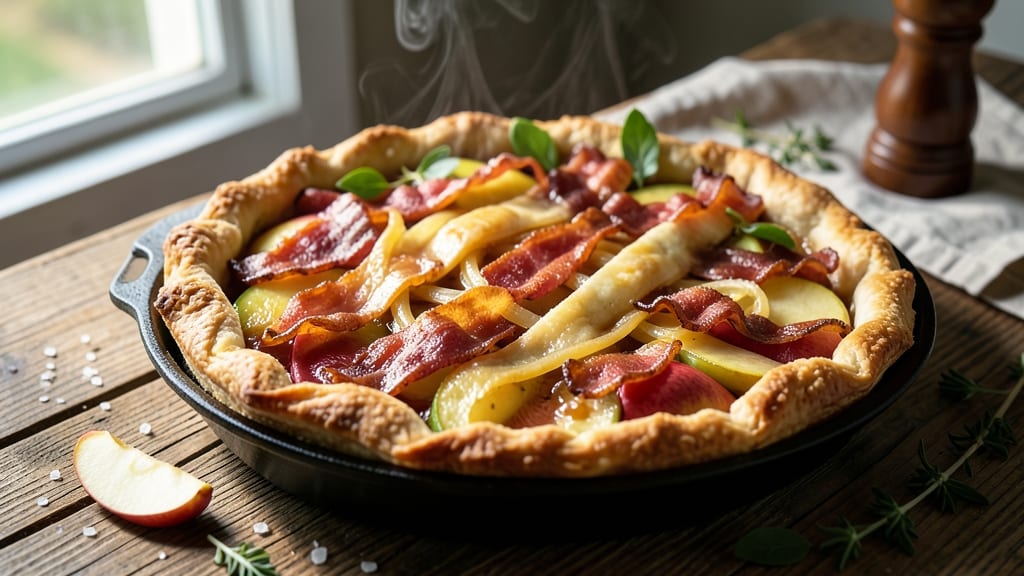 Savory Apple Pie Recipe: Spiced Fruit and Herbed Gravy Fusion