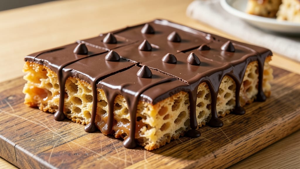 Rice Krispie Treats With Chocolate Topping Recipe: Crunchy Clusters and Rich Chocolate Drizzle