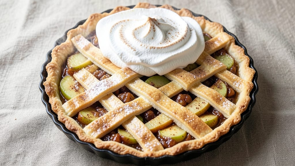 Apple Meringue Pie Recipe: Crispy Lattice Crunch Over Vanilla-Infused Filling