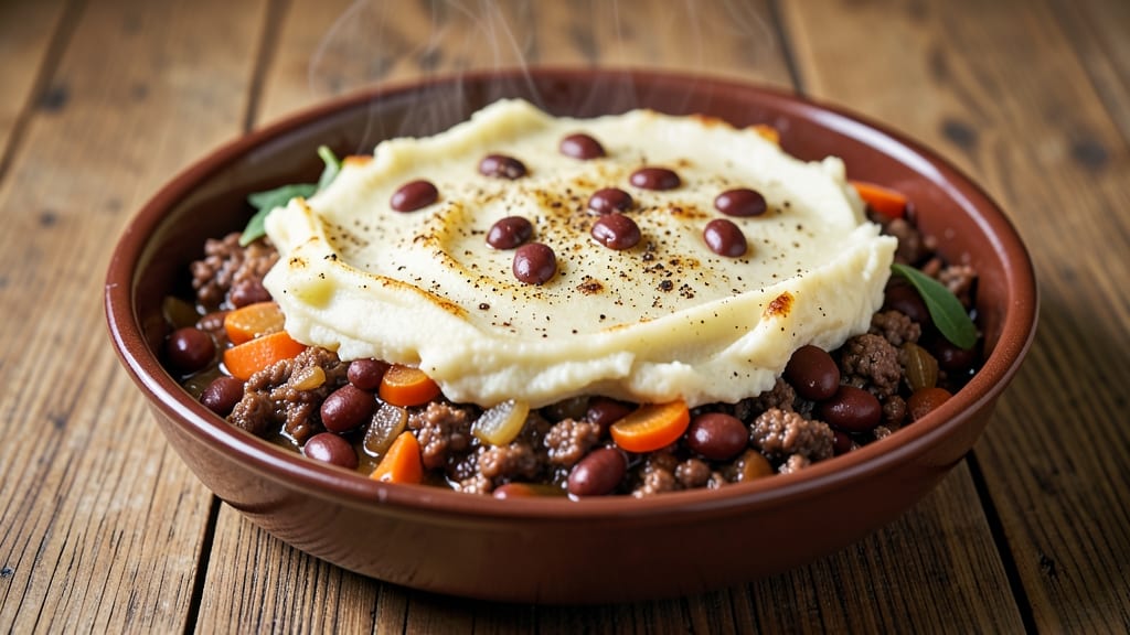 Shepherd's Pie With Baked Beans Recipe: Hearty Mashed Potato Topping That Locks in Flavor