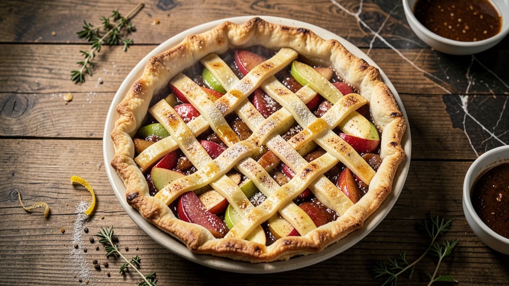 1894 German Apple Pie Recipe: Spiced Filling and Crust Harmony Through Time