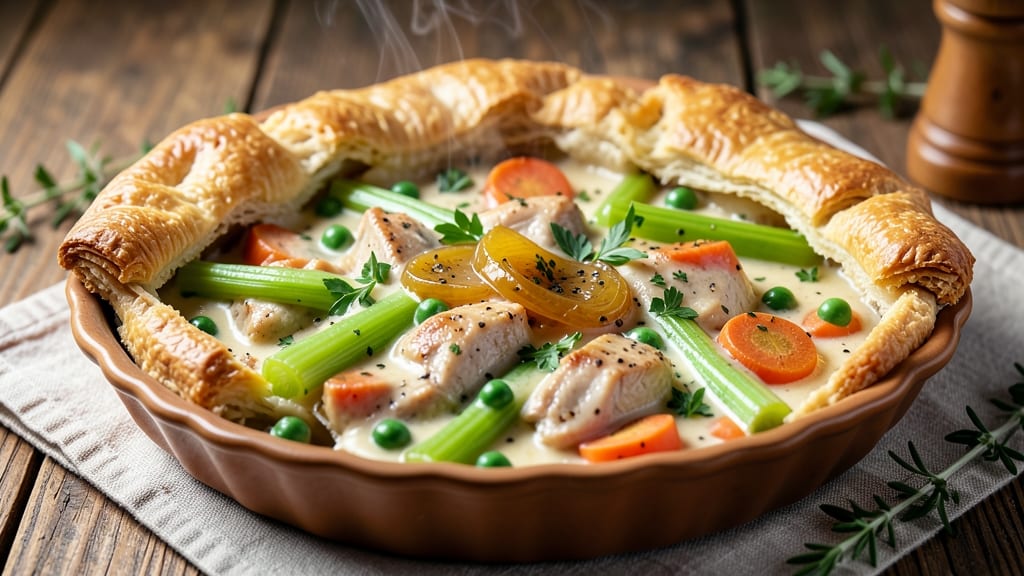 Southern Biscuit Chicken Pot Pie Recipe: Flaky Layers Hugging Savory Gravy and Tender Meat