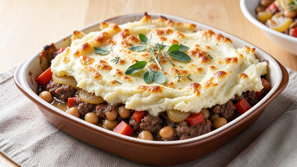 Shepherd's Pie With Beans Recipe: Hearty Mashed Potato Topping and Savory Filling Fusion