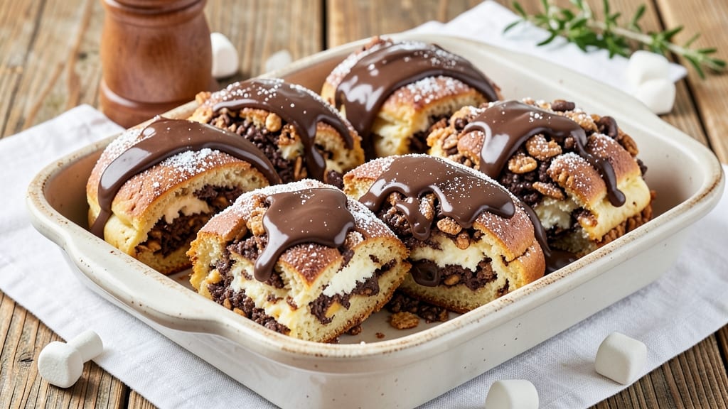 Chocolate Rice Krispie Buns Recipe: Crunchy Clusters and Melty Chocolate Rivers