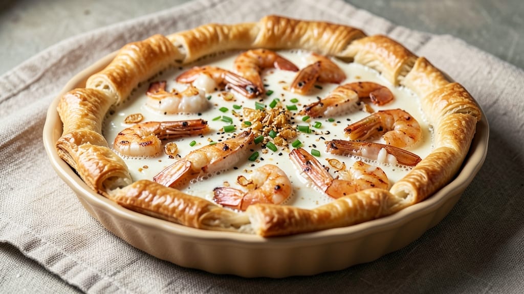 Shrimp and Crab Pot Pie Recipe: Braised Seafood in Flaky Pastry