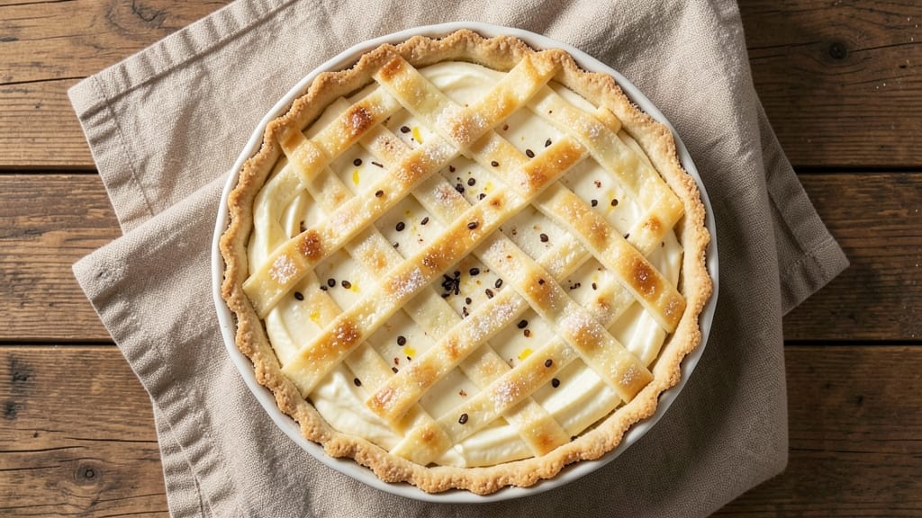 Ricotta Pie Recipe Lidia: Warm Vanilla Custard Hugged by Buttery Crust