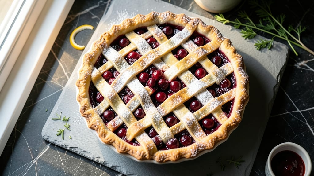 9-Inch Cherry Pie Recipe: Lattice Crust That Stays Golden Through Baking