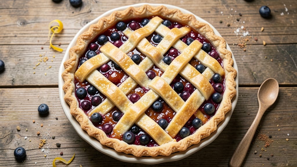 Anna Olson's Blueberry Pie Recipe: Bursting Berries and Crispy Lattice Top