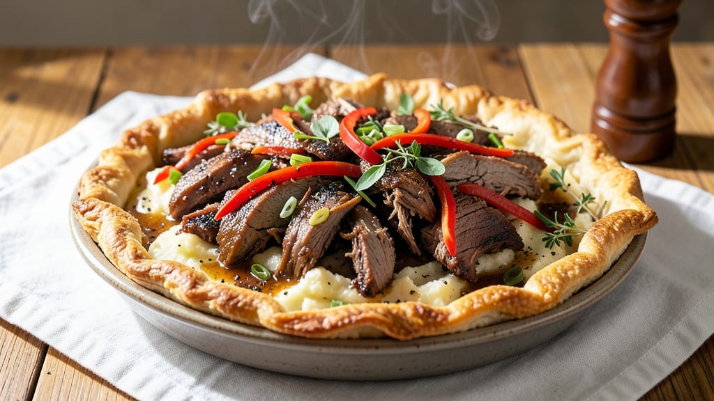 Rappie Pie Recipe with Pork: Southern-Style Gravy and Flaky Topping Harmony
