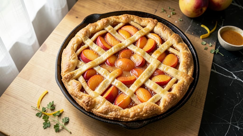 6-Inch Peach Pie Recipe: Juicy Fruit Lattice Over Buttery Crust