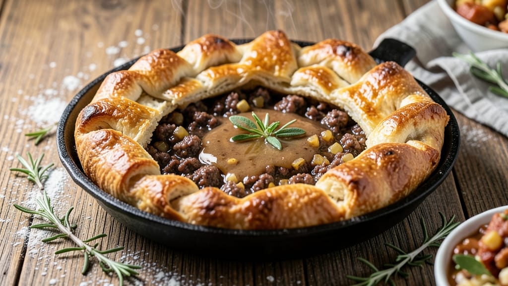 American Meat Pie Recipe: Juicy Beef and Gravy Hugged by Buttery Crust