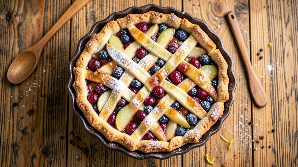 Apple Blueberry Cherry Pie Recipe: Triple-Fruit Crunch in One Crust