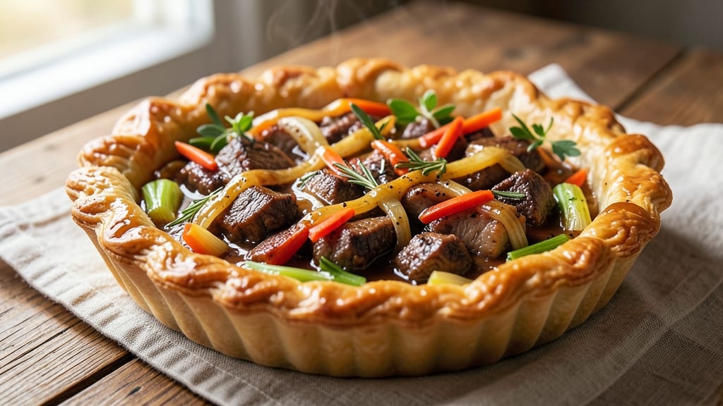 Pork and Beef Pie Recipe: Savory Gravy-Kissed Meat in Golden Crust