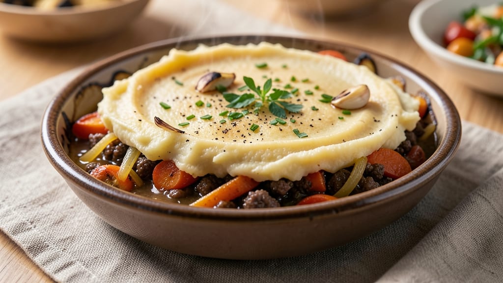 5 Star Shepherd's Pie Recipe: Flaky Topping Hugs Savory Meat and Mashed Potatoes