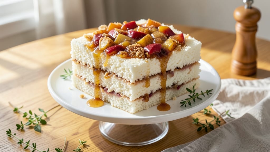 Angel Food Cake with Apple Pie Filling Recipe: Lightness Meets Spiced Apple Heaven