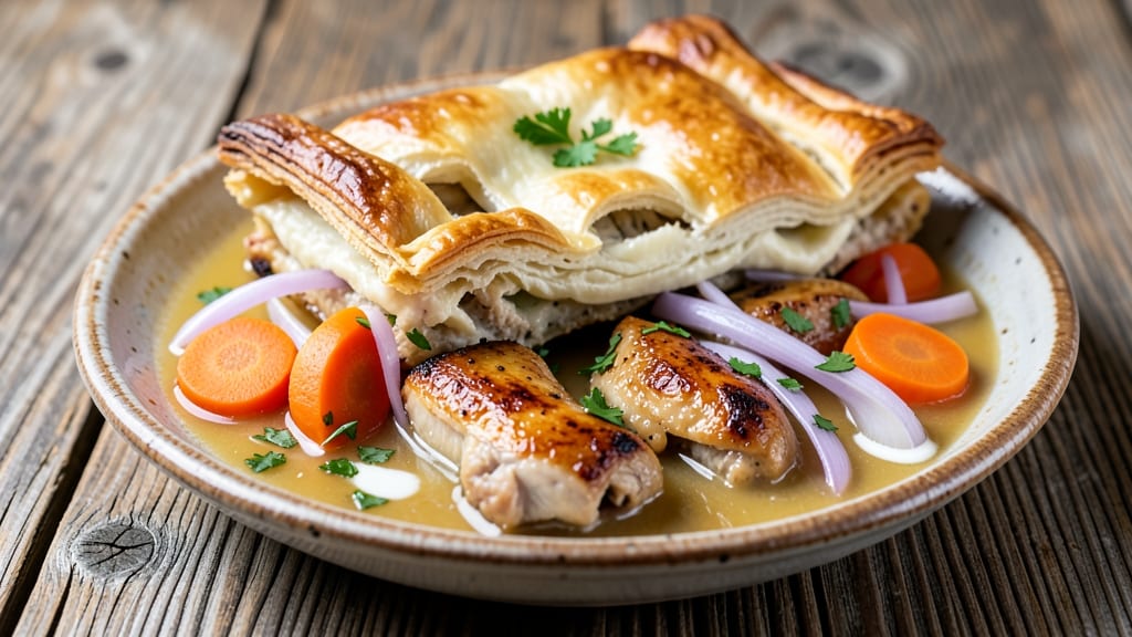 Jamie Oliver's Chicken Pot Pie Recipe: Flaky Crust Hugs Savory Gravy and Tender Chicken