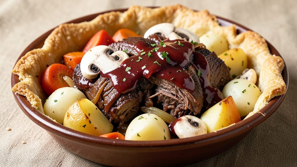 Slippery Beef Pot Pie Recipe: Slow-Cooked Richness With Flaky Top