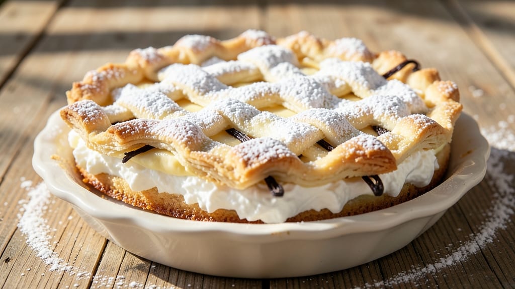 Amish White Christmas Pie Recipe: Vanilla Cream Swirls With Foil-Sealed Crust Brilliance