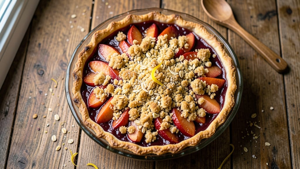 Apple Crumb Pie Recipe With Canned Filling: Spiced Apple Filling Crunch Under Buttery Oat Streusel