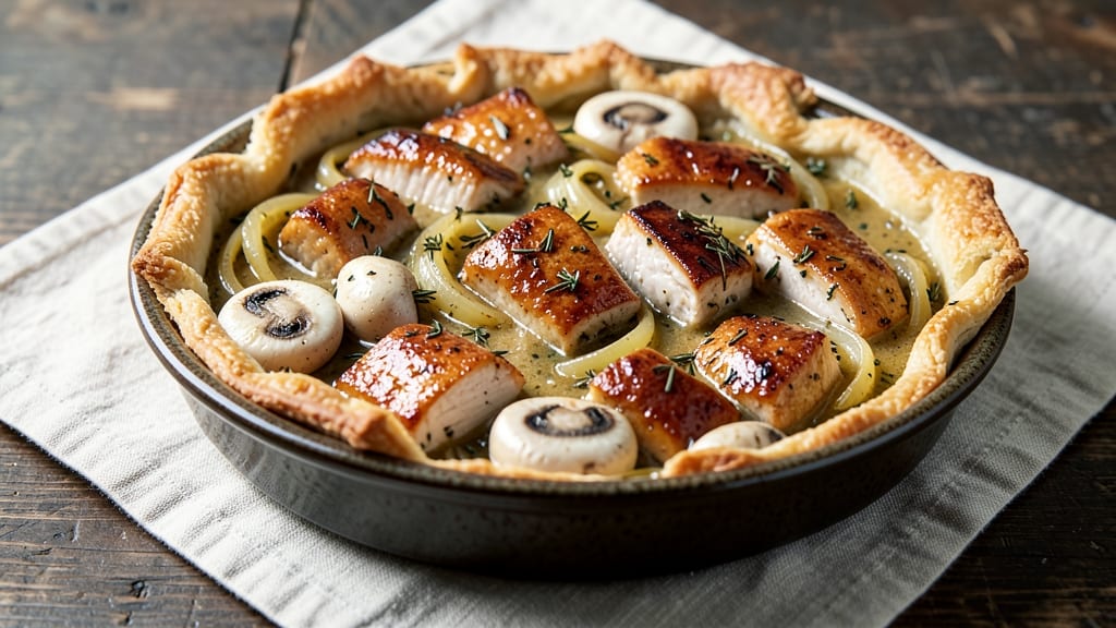 Chicken Pot Pie Recipe No Cream: Herb-Infused Gravy and Golden Biscuit Topping