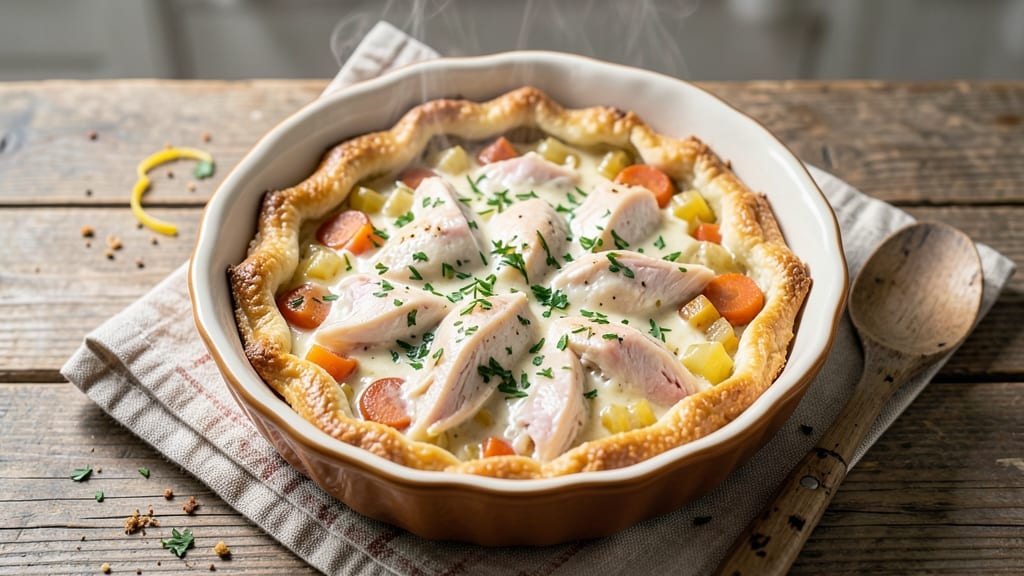Single Chicken Pot Pie Recipe: Foolproof Flaky Crust With Foil-Sealed Perfection