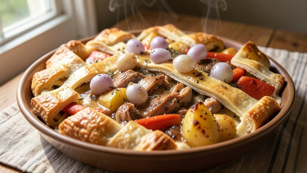 Rustic Chicken Pot Pie Recipe: Homestyle Gravy and Flaky Lattice Crunch