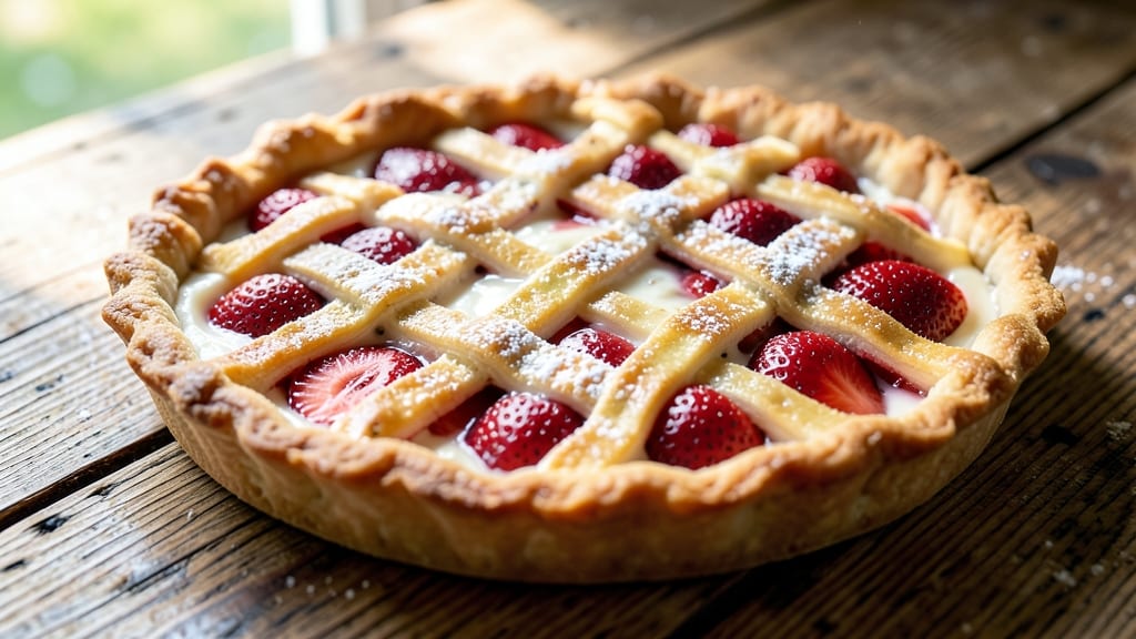 Amish Strawberry Pie Recipe: Homestyle Vanilla Swirls With Crispy Lattice Top