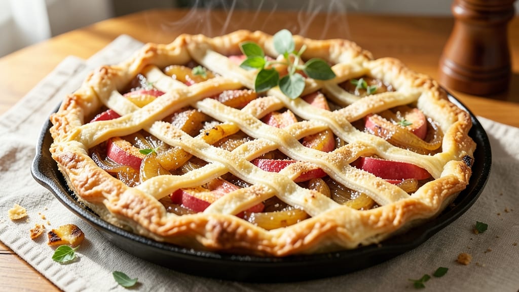 Apple Onion Pie Recipe: Savory-Sweet Caramelized Layers in One Dish
