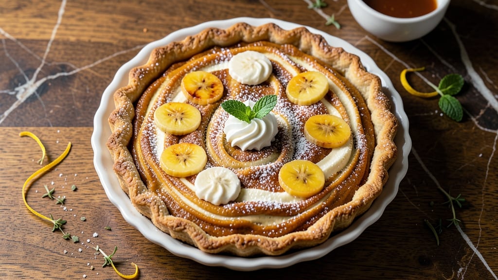 Pumpkin Banana Cream Pie Recipe: Velvety Swirls With Spiced Crust