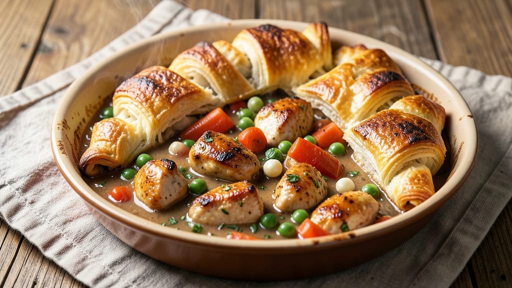 Pot Pie Recipe Using Crescent Rolls: Flaky Top and Hearty Filling in One Dish